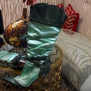Vintage Metallic green Bronx Boots size 10 purchased from Victoria Secret